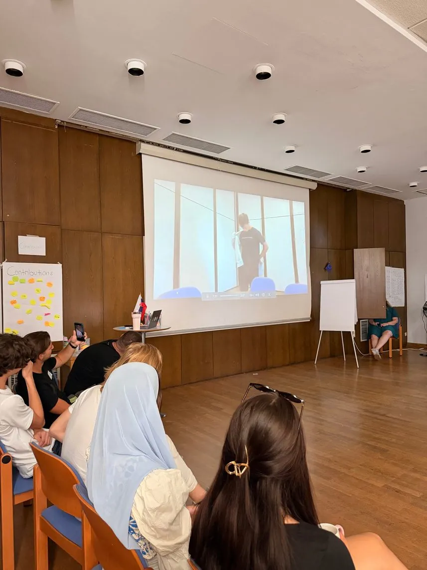 A presentation in a seminar room