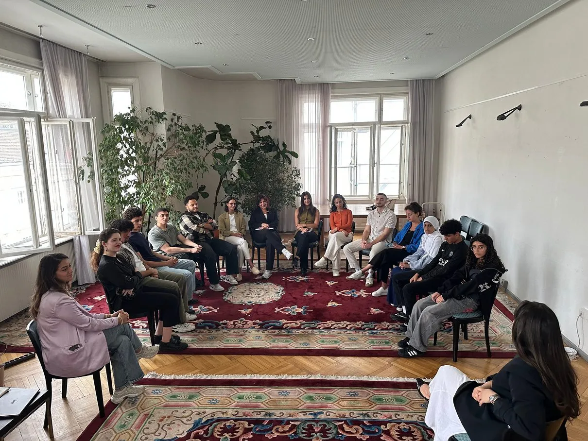 A group discussion in a circle